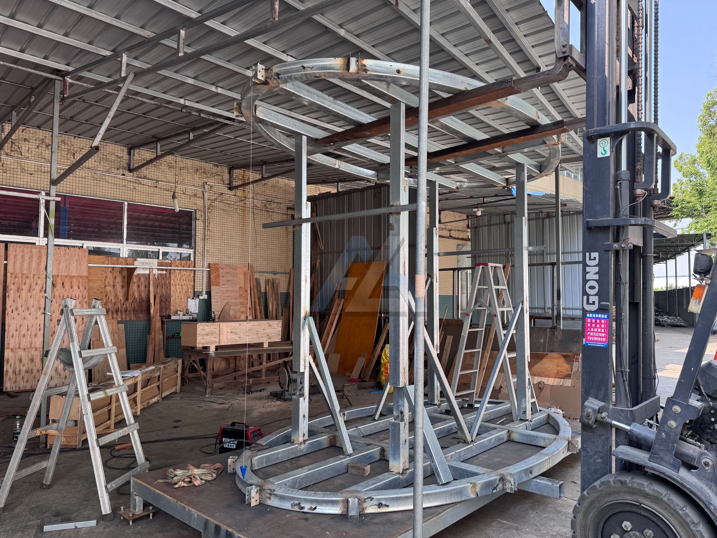 Custom metal space pod — customer photograph 3