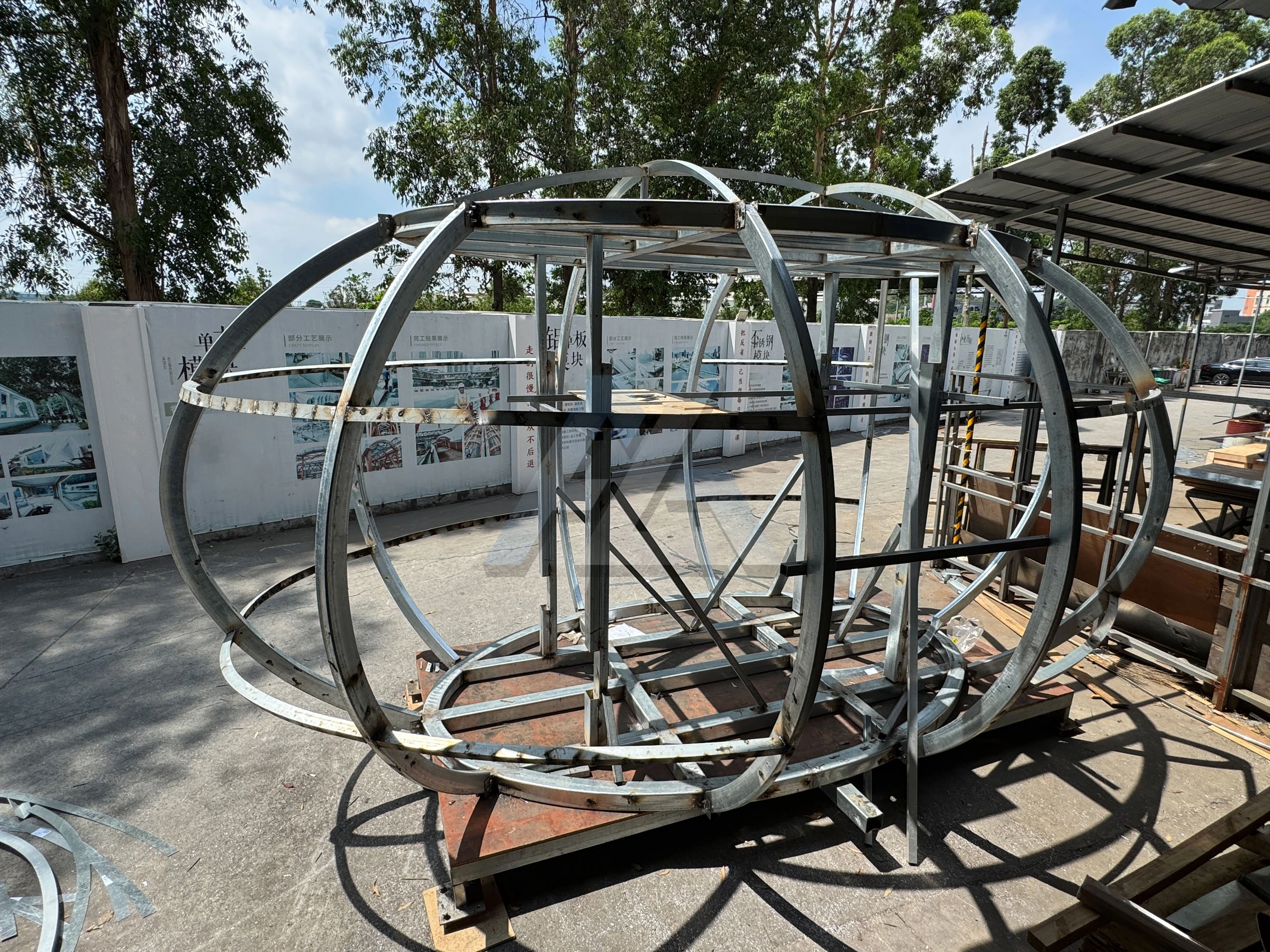 Custom metal space pod — customer photograph 8