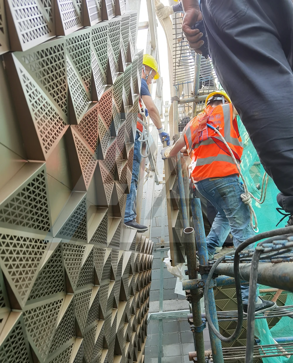 Stainless steel exterior wall panels